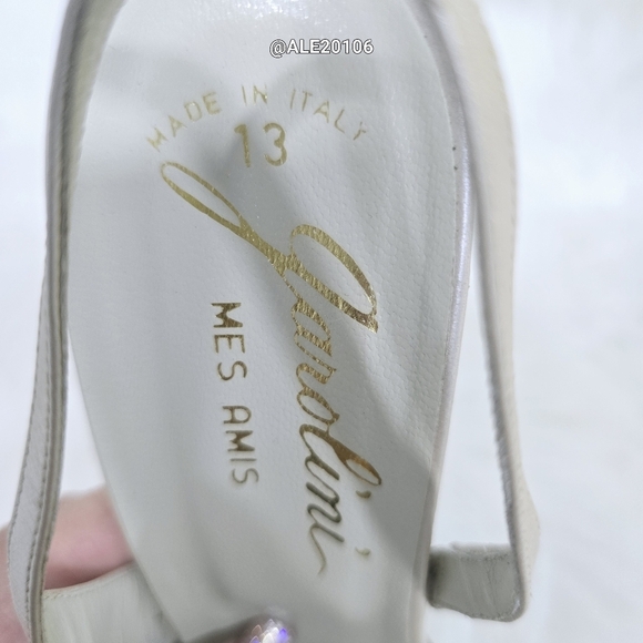 Garolini Mes Amis Chic Pearl Color Slingback Heels Size 8 1/2 - Picture 8 of 10